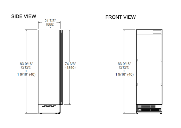 24 Built-in Freezer Column Panel Ready with ice maker | Bertazzoni